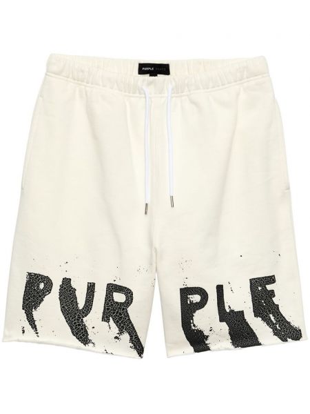 Shorts aus baumwoll mit print Purple Brand