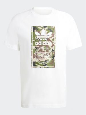 Majica s camo uzorkom Adidas bijela