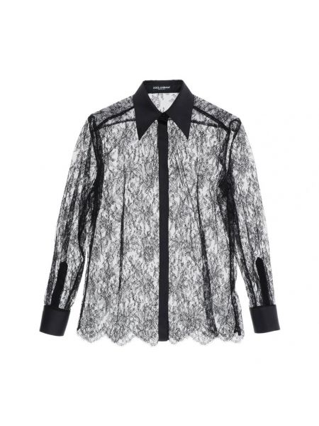 Koszula bawełniana casual Dolce And Gabbana czarna