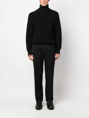 Vilnonis megztinis Lardini juoda