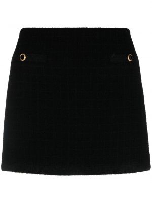 Μάλλινη φούστα mini Alessandra Rich μαύρο