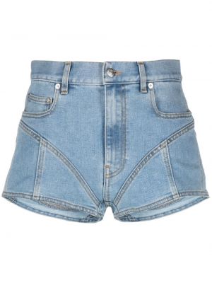 Shorts en jean Mugler bleu