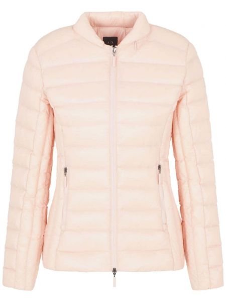 Pernata jakna s kapuljačom Armani Exchange ružičasta