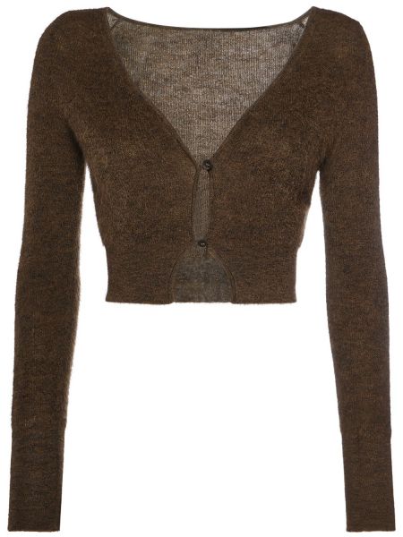 Cardigan i mohair Jacquemus brun