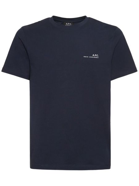 Camiseta de tela jersey A.p.c. azul