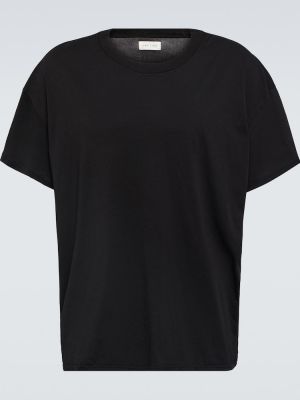 Kokvilnas t-krekls džersija Les Tien melns