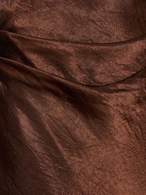 Satenska maksi haljina Acne Studios smeđa