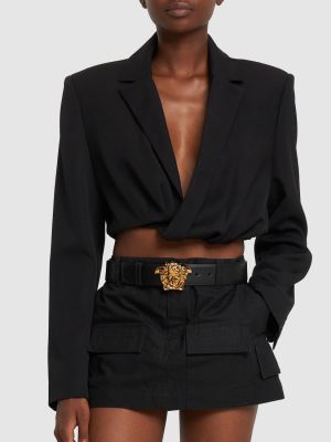 Cintura di pelle Versace nero