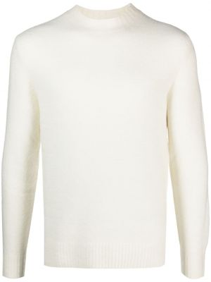 Πλεκτός μάλλινος πουλόβερ Ballantyne λευκό