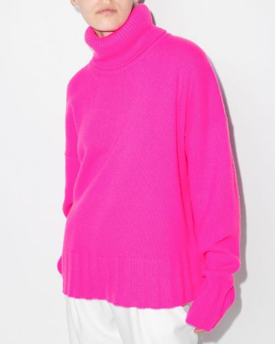 Jersey de cuello vuelto de tela jersey oversized Made In Tomboy rosa