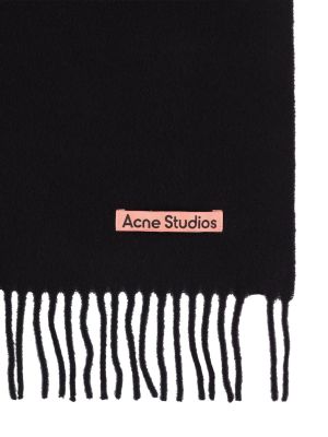 Vlnený šál Acne Studios hnedá