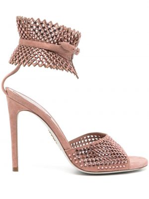 Sandale de cristal Rene Caovilla roz