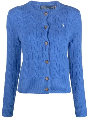 Džemper s vezom od kašmira Polo Ralph Lauren plava