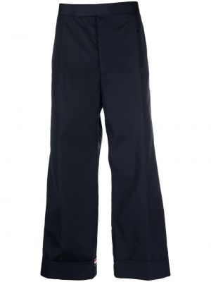 Pantaloni cu dungi Thom Browne albastru