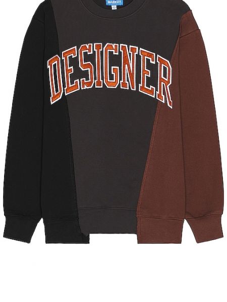 Sweatshirt mit rundhalsausschnitt Market schwarz