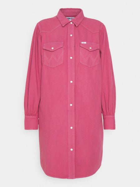 Sukienka koszulowa Wrangler różowa