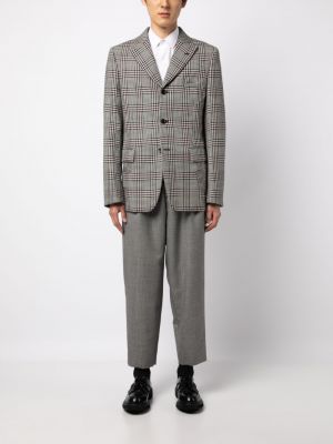 Plisované vlněné klasické kalhoty Comme Des Garçons Homme Plus šedé