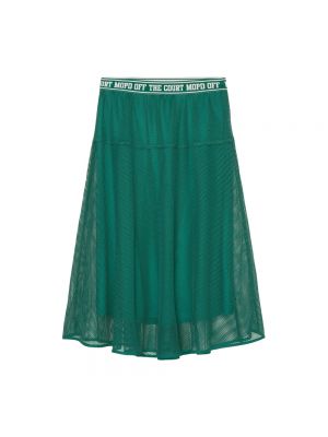 Przezroczysta spódnica midi z wiskozy Marc O'polo - zielony
