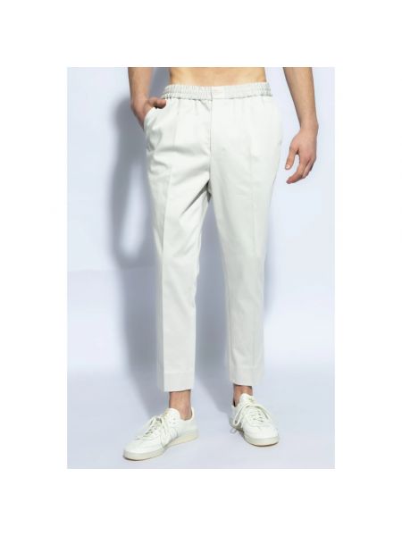 Pantalones chinos de algodón Ami Paris gris