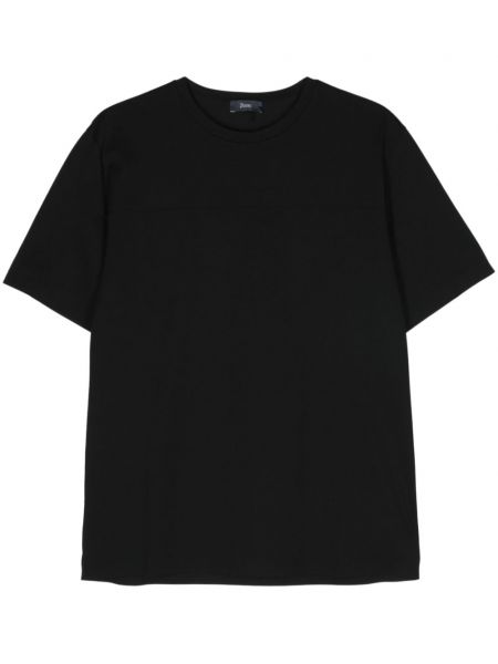 T-krekls ar apaļu kakla izgriezumu Herno melns