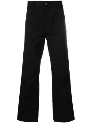 Ravne hlače Carhartt Wip črna