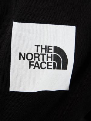 Памучен суичър без качулка The North Face черно