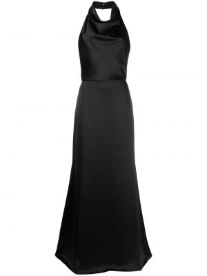 Satynowa sukienka wieczorowa Amsale czarna