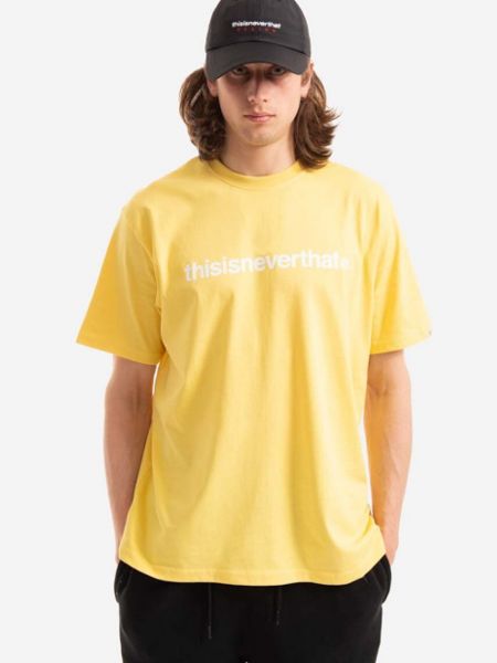 Koszulka bawełniana z nadrukiem Thisisneverthat żółta