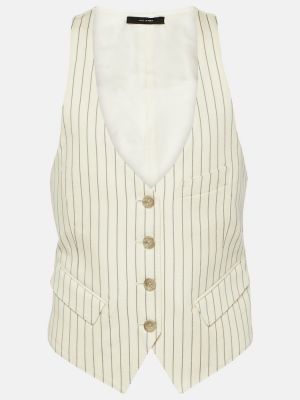 Pruhovaná hedvábná vlněná vesta Tom Ford