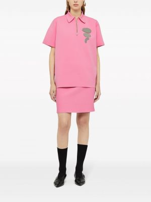 Mini sukně Jil Sander růžové