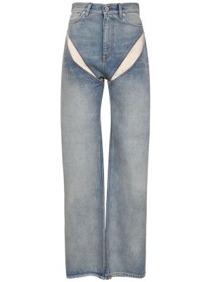 Jeans taille haute ajourées Y/project bleu