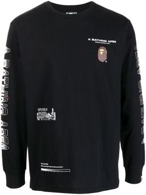 Trykt t-skjorte A Bathing Ape® svart