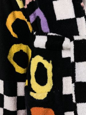 Szlafrok w kratkę z nadrukiem Chanel Pre-owned czarny
