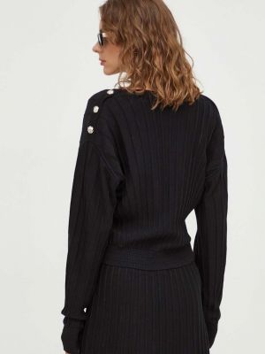 Gyapjú pulóver Ba&sh fekete