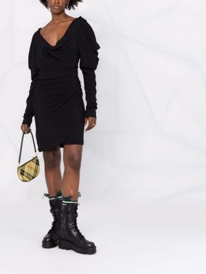 Mini vestido drapeado Vivienne Westwood negro