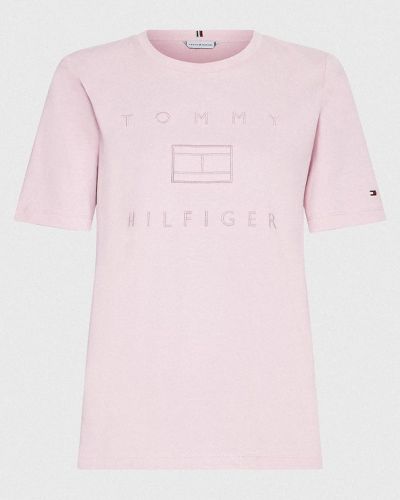 T-shirt Tommy Hilfiger, różowy