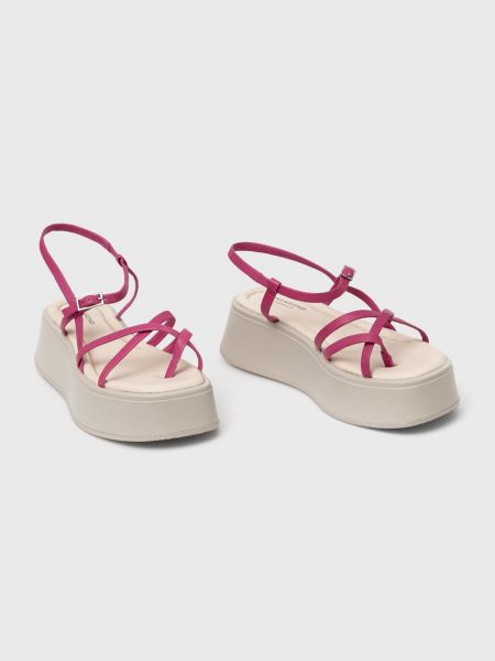 Kožne sandale s platformom Vagabond Shoemakers ružičasta