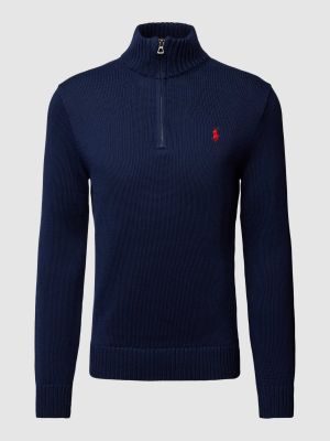 Sweter bawełniany Polo Ralph Lauren niebieski