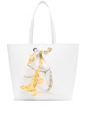 Шопинг чанта с принт Versace Jeans Couture бяло