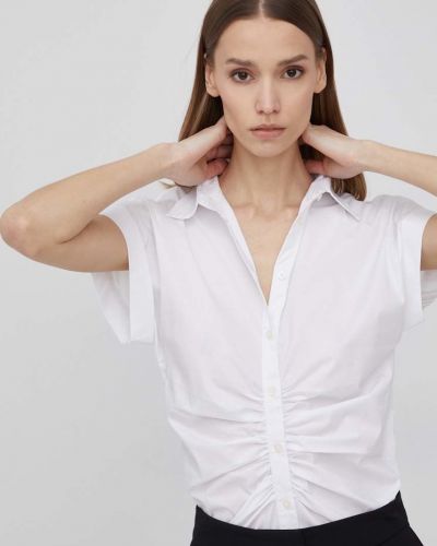 Košile Lauren Ralph Lauren dámská, bílá barva, regular, s klasickým límcem