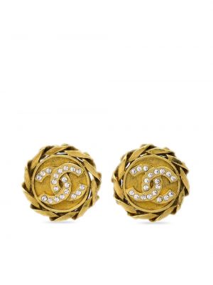 Orecchini con cristalli Chanel Pre-owned oro