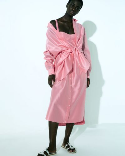 Midi šaty Rosie Assoulin růžové