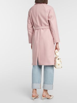 Palton de lână Redvalentino roz