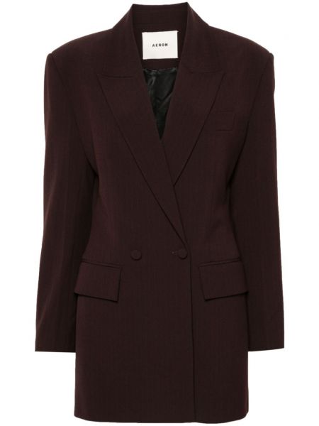 Dobbeltradet blazer Aeron brun