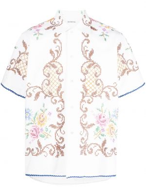 Памучна риза бродирана Damir Doma бяло