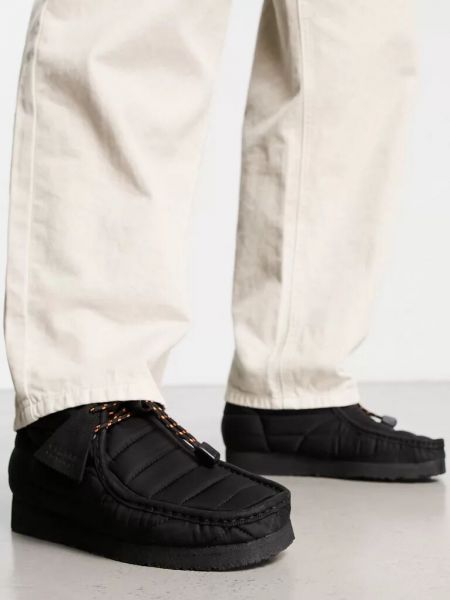 Стеганые ботинки Clarks Originals черные
