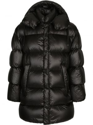 Kapucnis kabát Dolce & Gabbana fekete