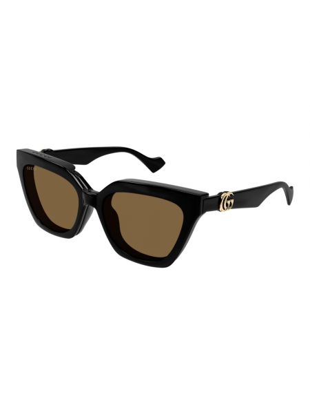 Przezroczyste okulary przeciwsłoneczne Gucci czarne