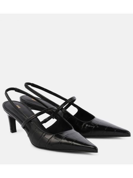 Décolleté di pelle slingback Toteme nero