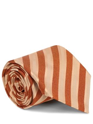 Шелковый галстук Kiton бежевый
